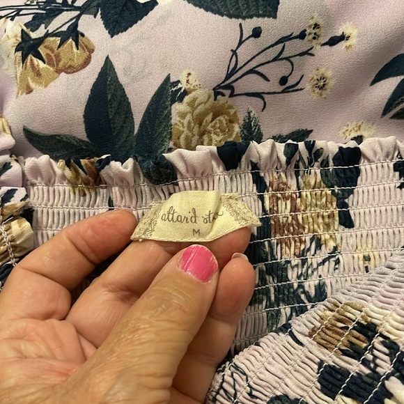 Altar'd State‎ Walk-Through Maxi Skorts/Dress lilac /creams roses women’s size M - Picture 11 of 14